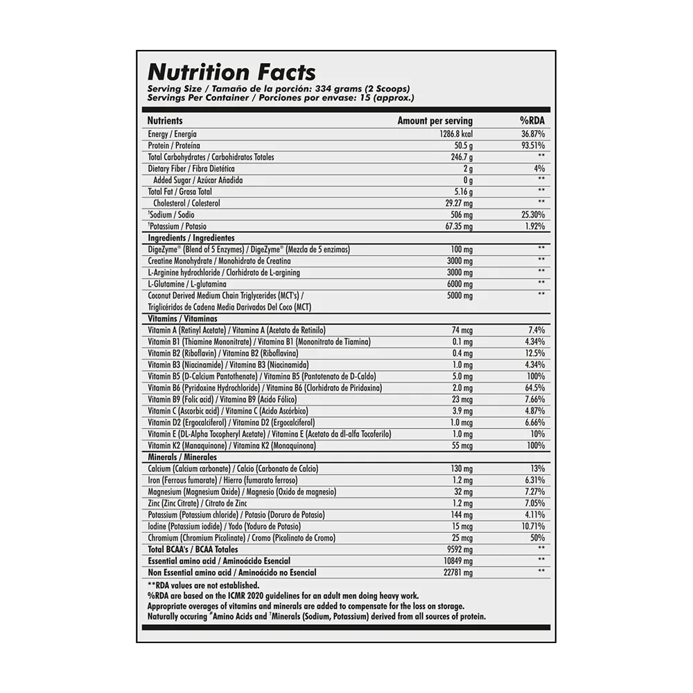 Warrior Mass XXXL Bucket 3